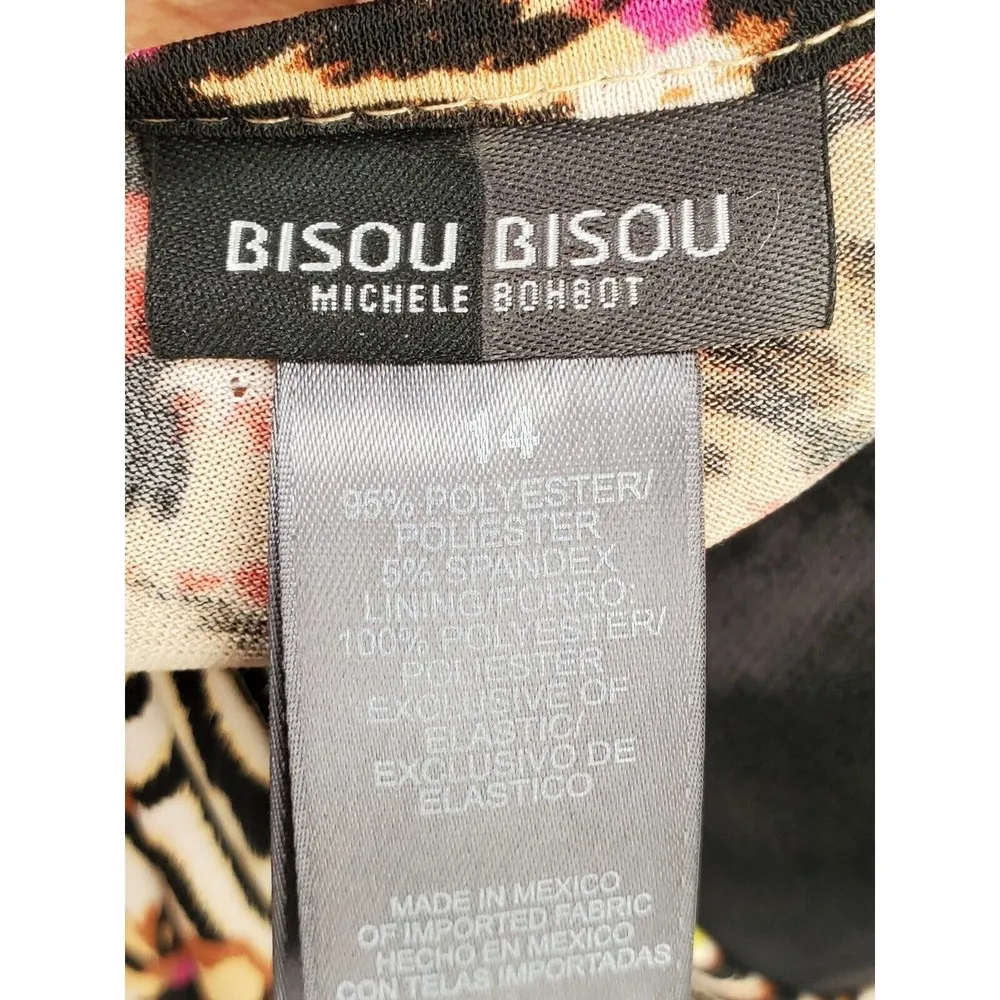 BISOU BISOU Women's Multicolor Sleeveless Scoop Neck Knee Length Dress Size 14 - Image 8