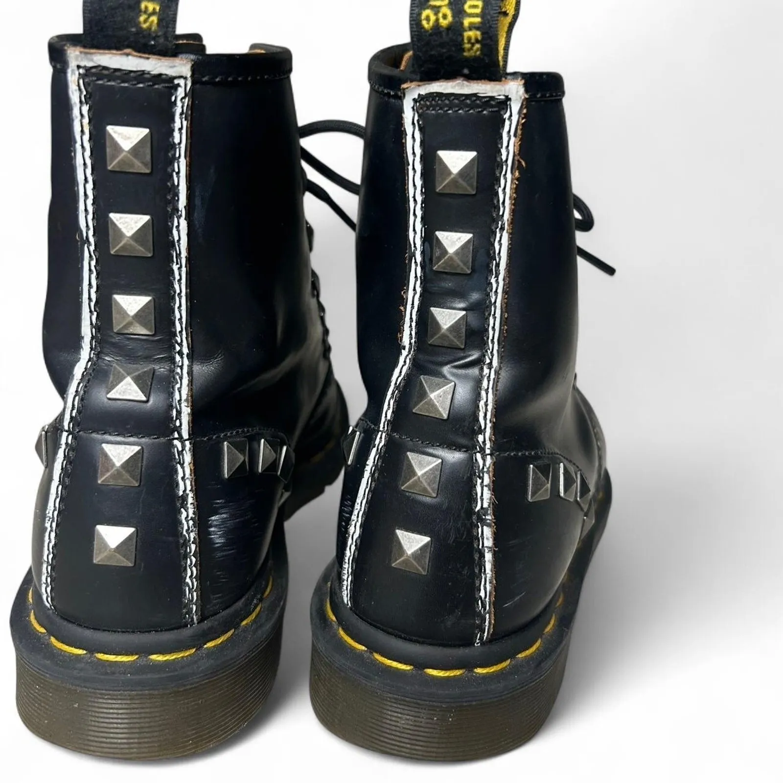 dr martens size 7 studded black mace 1460 combat boot - Image 5