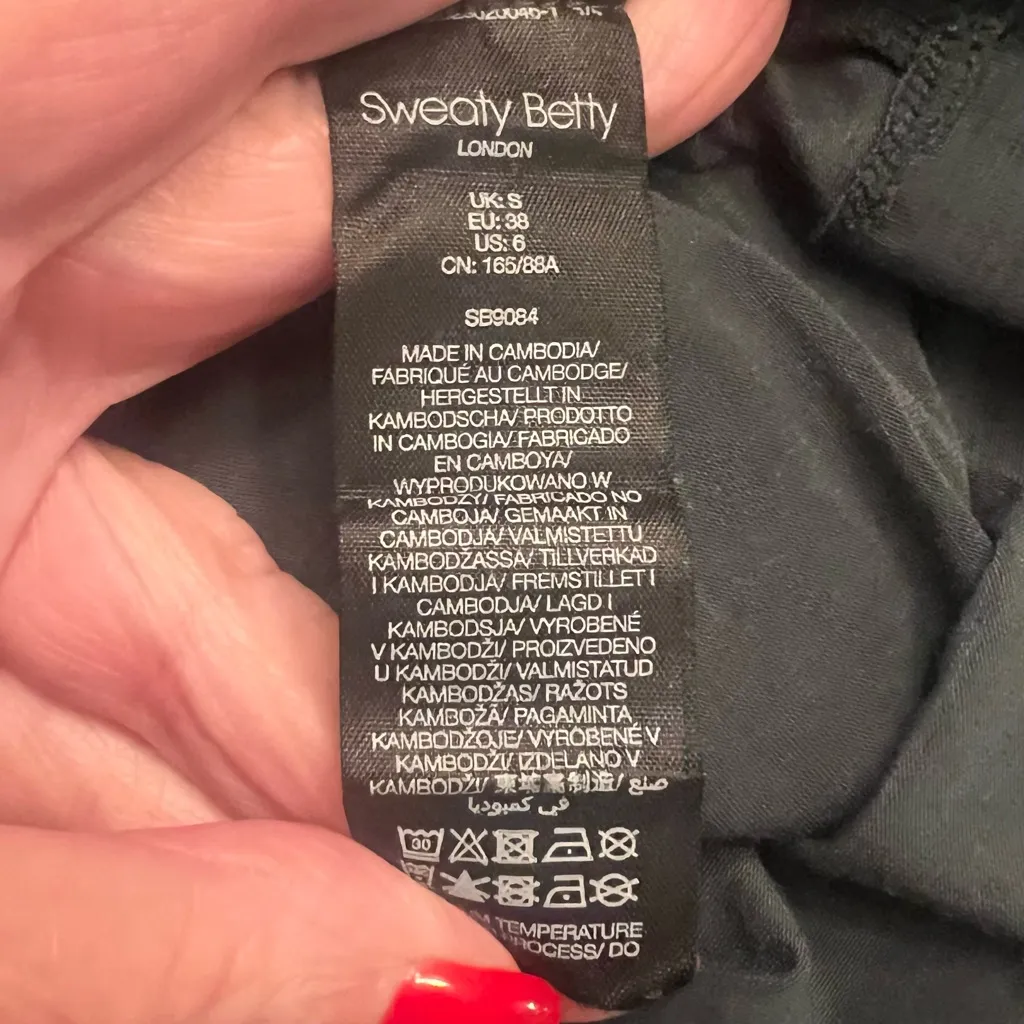 Sweaty Betty Breathe Easy Boxy-Fit Stretch-Jersey T-Shirt Top Green Size Small - Image 12