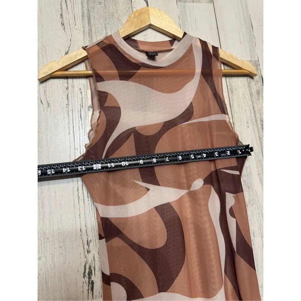 Maxi mesh brown dress - Image 5