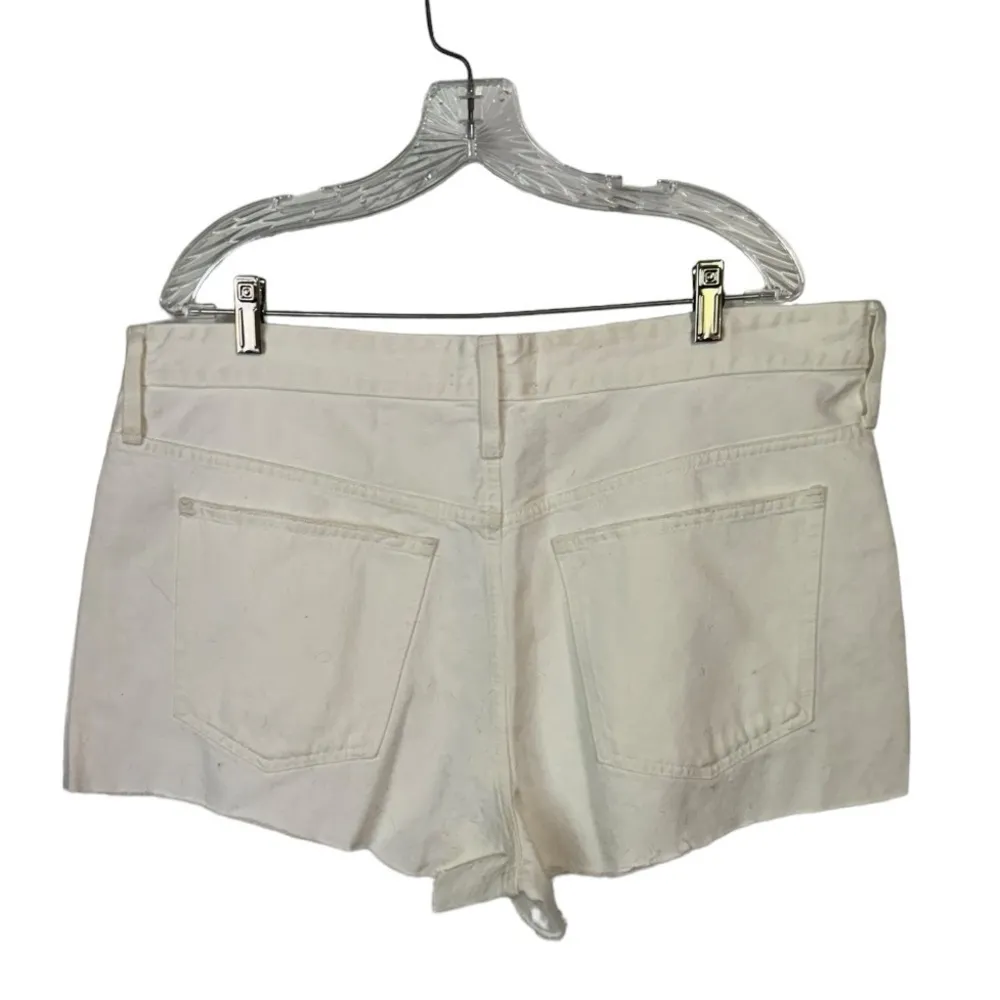 Madewell White Relaxed Denim Short Size 33 NWOT - Image 5