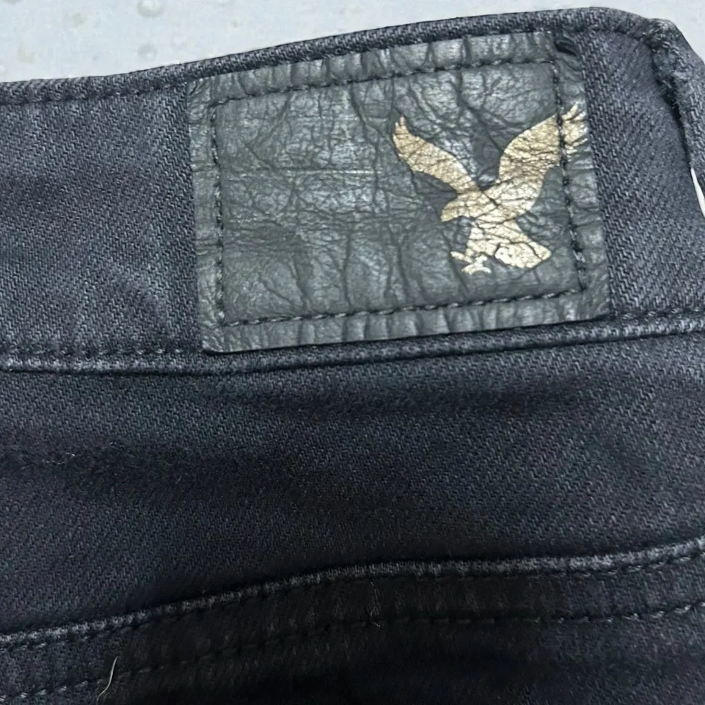 American Eagle Vintage Hi-Rise Festival Shorts | 10 | Black Distressed - Image 3