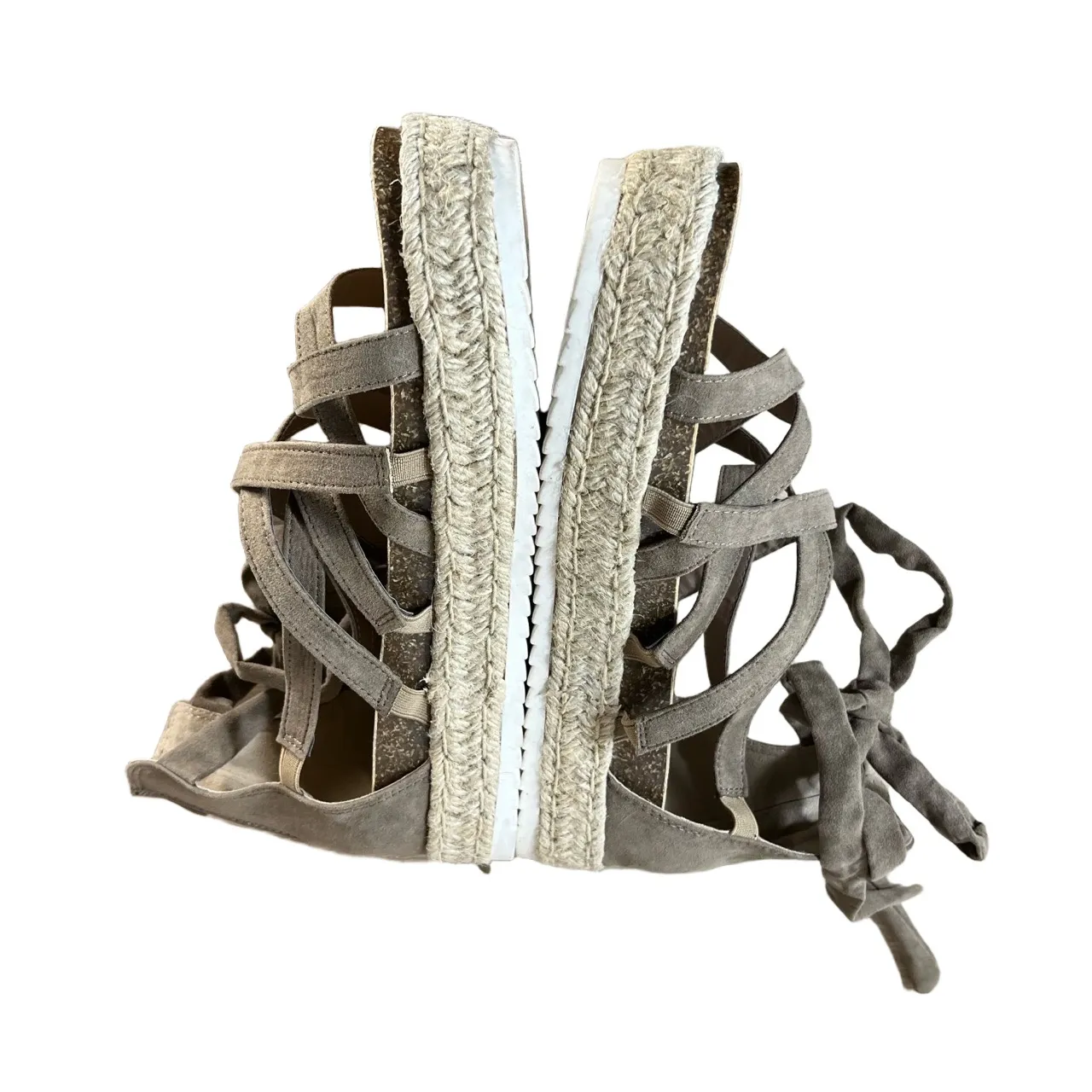 Torrid‎ Taupe Strapy Open Toe Crossover Straps Platform Sandals US 12 WW - Image 3