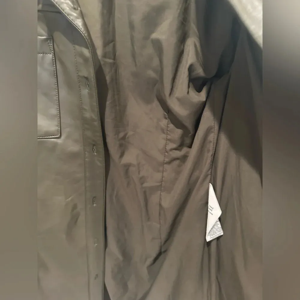 Avec les filles faux leather wrap‎ shirt dress. XS E0145 - Image 14