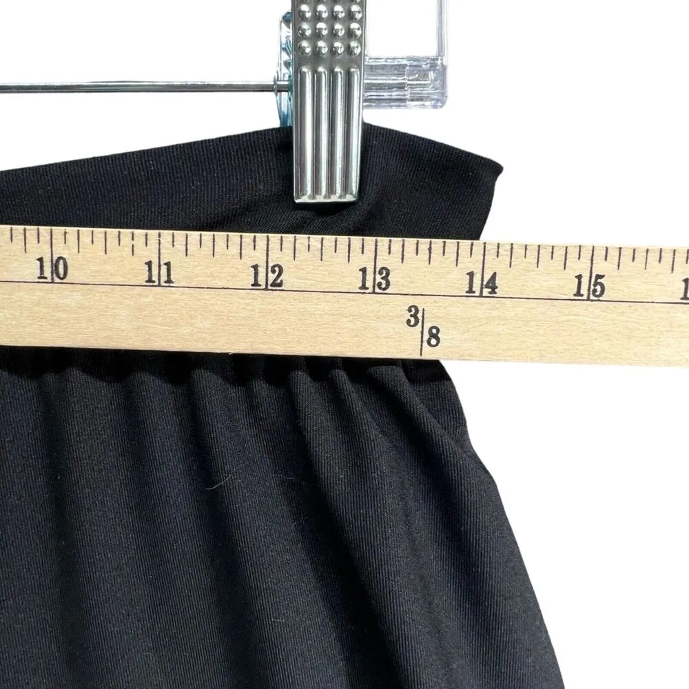 Spanx Crop Pants M Black Wide Leg Pull On Stretch Comfort Flattering Shaping - Image 5