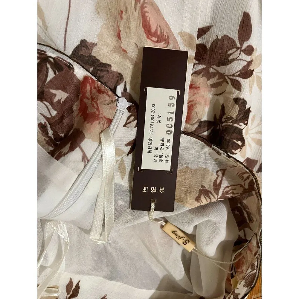 Vtg Womens pink floral A line Skirt S coquette romantic whimsical soft ethereal Size 4 - Image 8