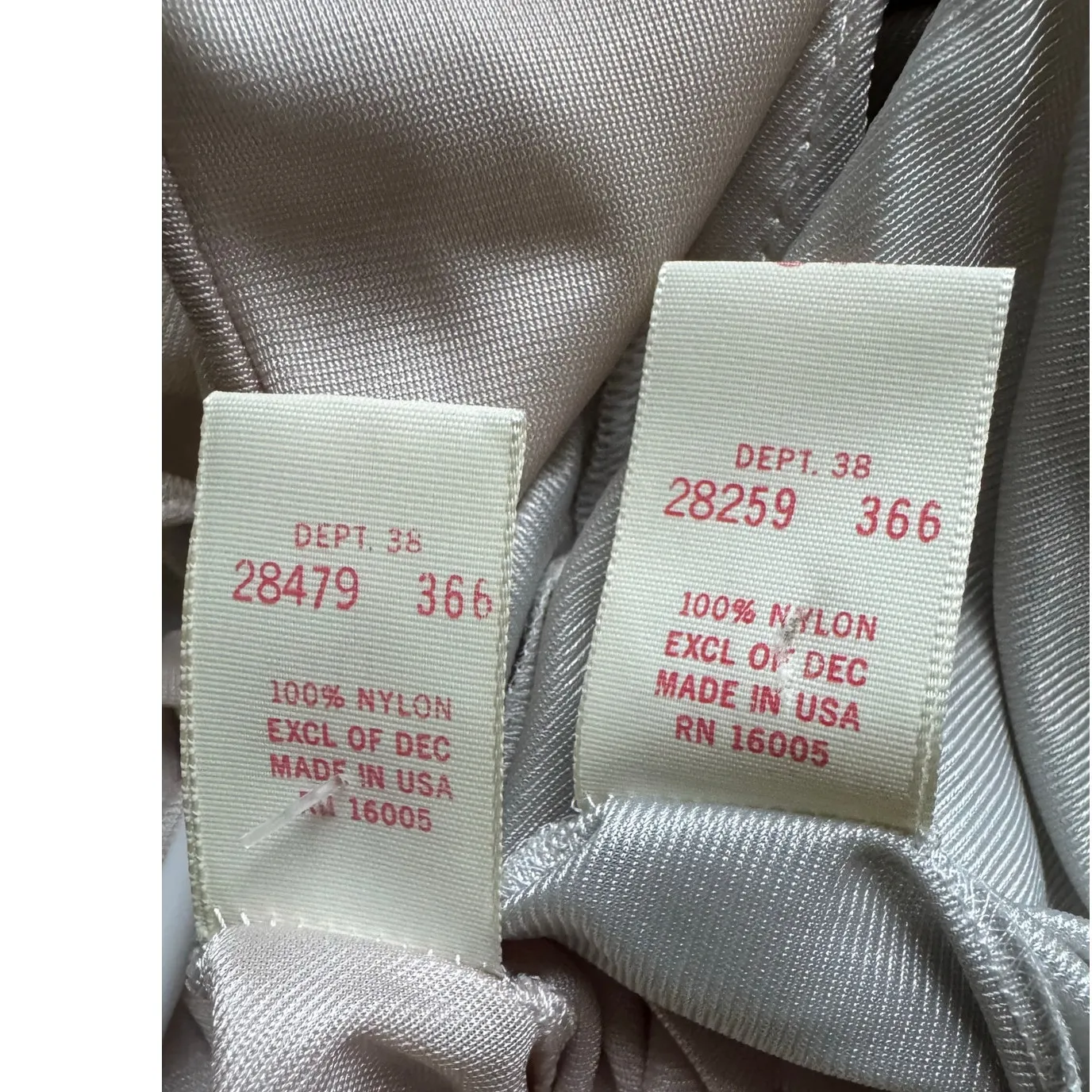 Vintage 1970s Sears Pink & Grey Satin Robe Nightgown Set medium Gray - Image 14