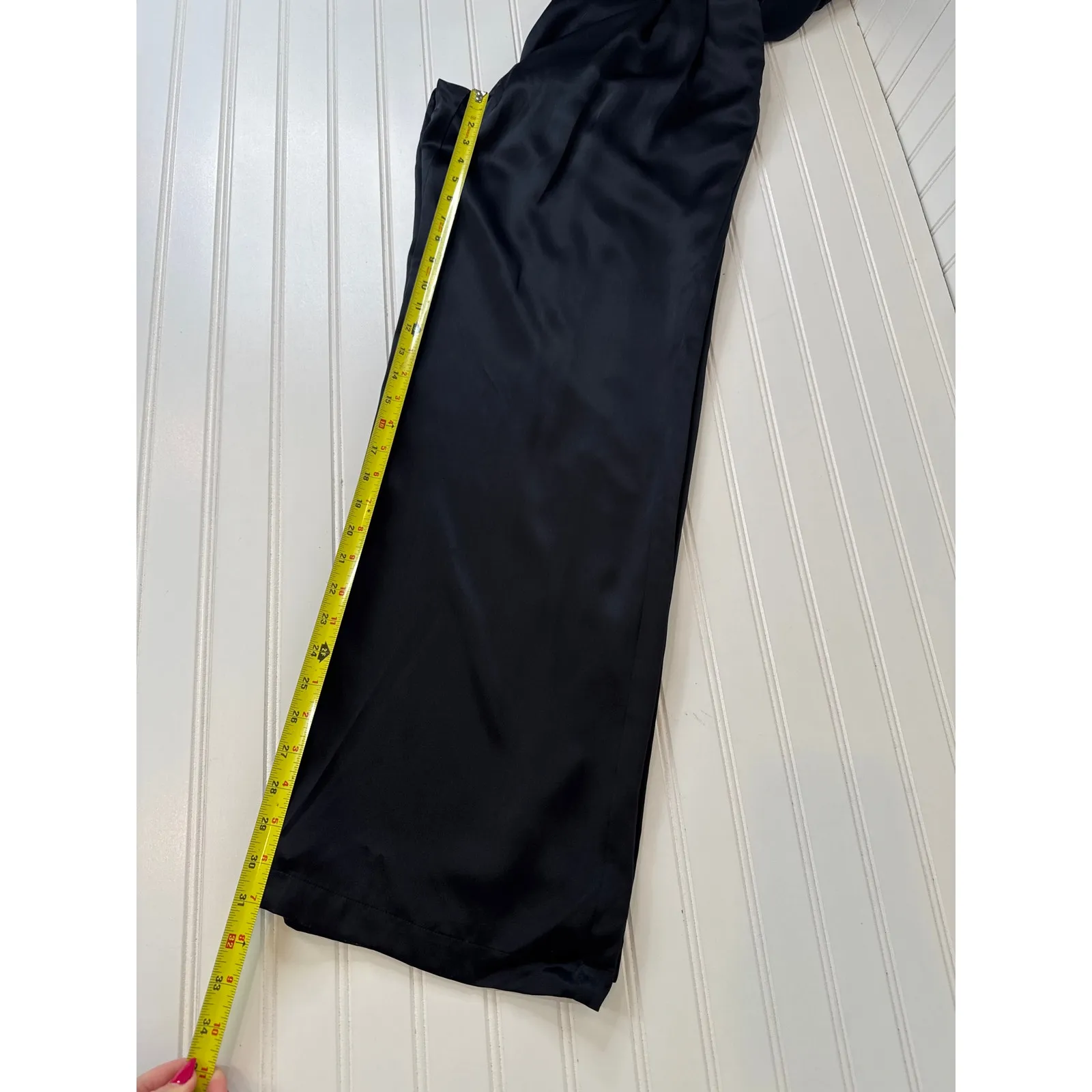 NWOT L’AGENCE Lucinda Jumpsuit Black V-Neck Sleeveless Silk Party NO BELT Size S - Image 6