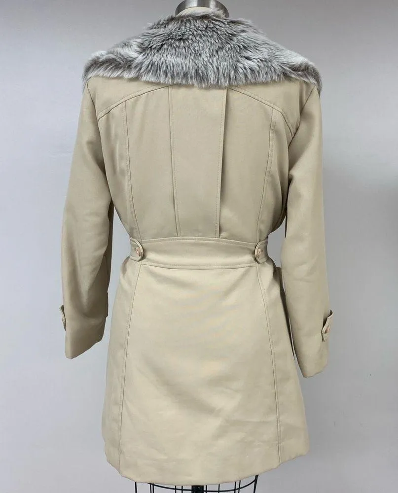 Vintage Faux Fur Trench Coat 16 - Image 4