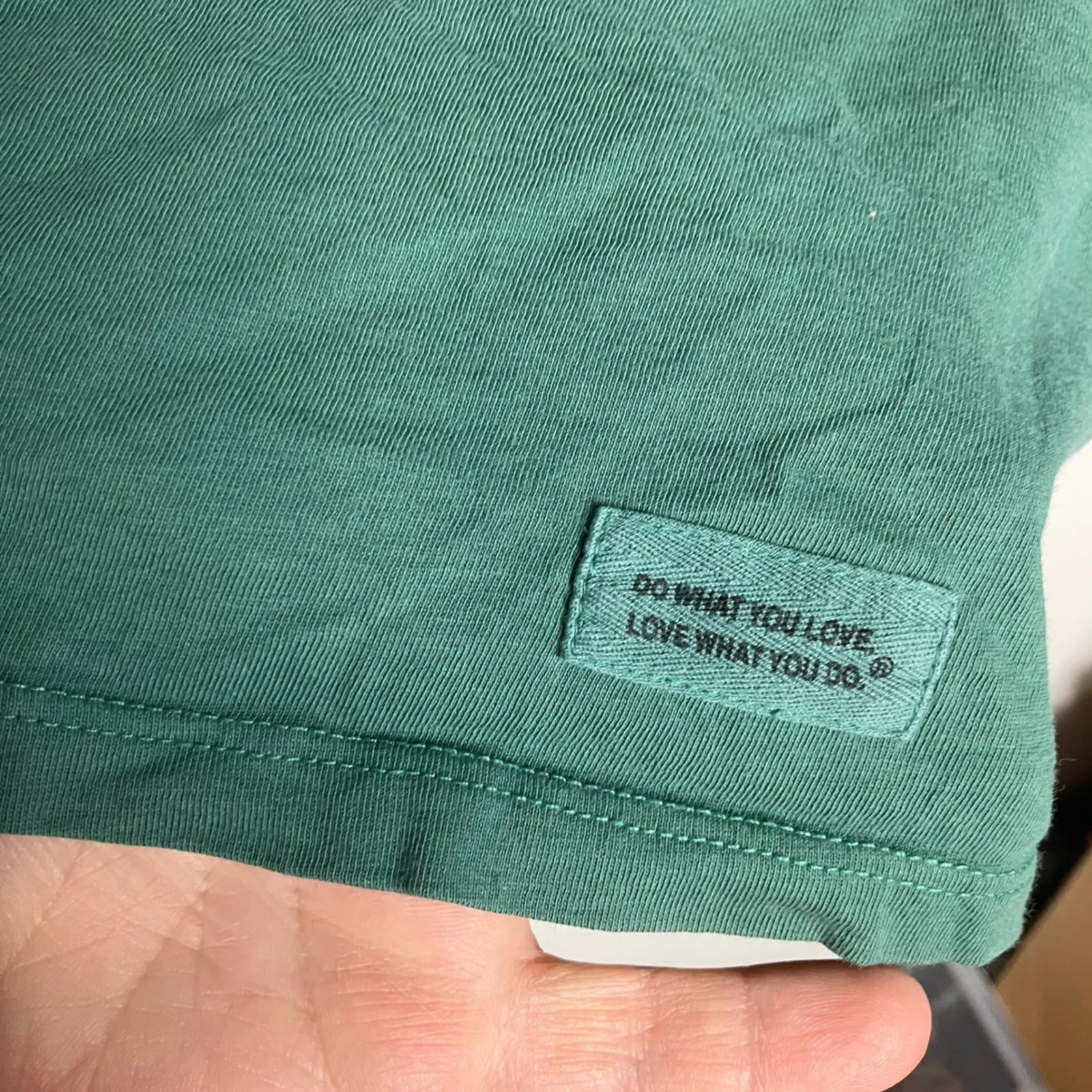 Life is good crusher lite tee green dog on boardwalk 100% cotton women's large - Image 4