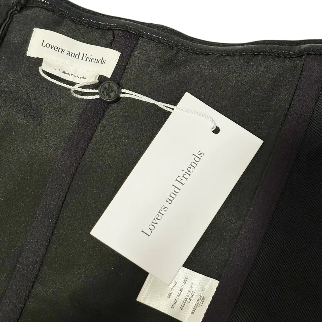 LOVERS + FRIENDS Adler Strapless Corset Top, Black, Large - Image 11