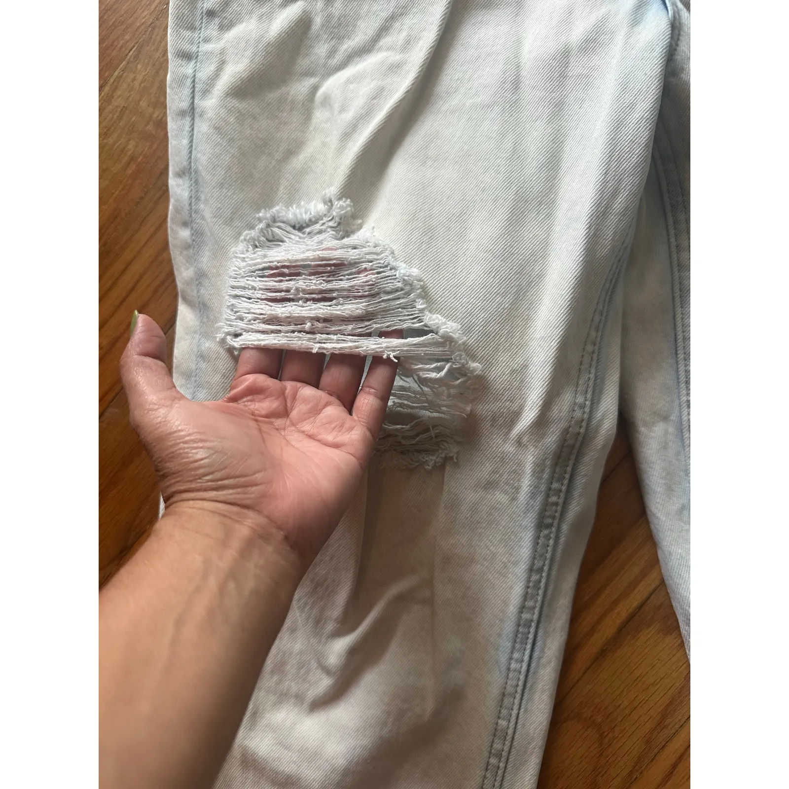 Altar'd State Vervet Cropped Distressed Denim Jeans - Image 4