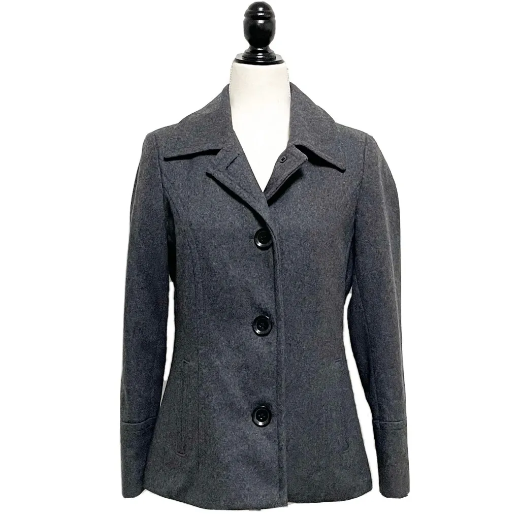 Nautica Wool Blend Single Breasted Button Pea Coat - Image 2