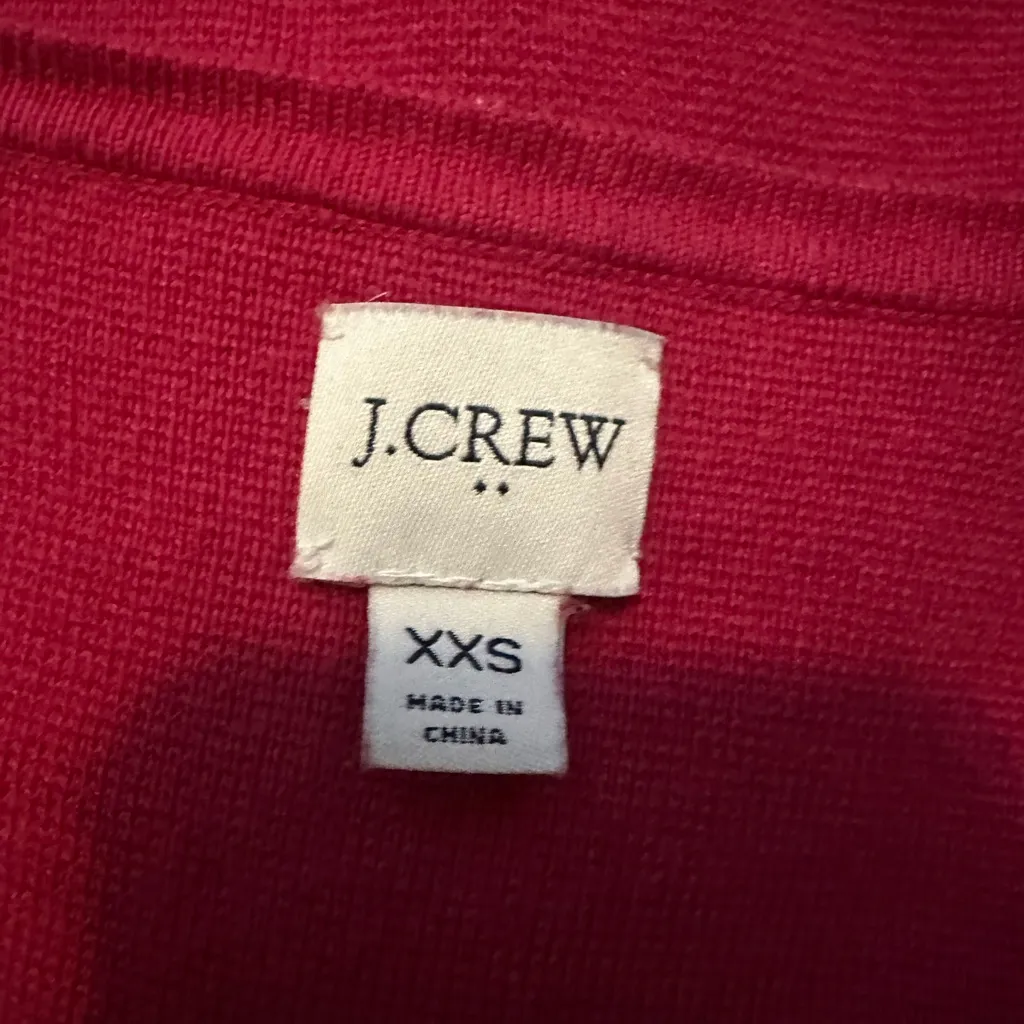 J. Crew Vanessa Sweater Jacket XXS Raspberry Pink - Image 4