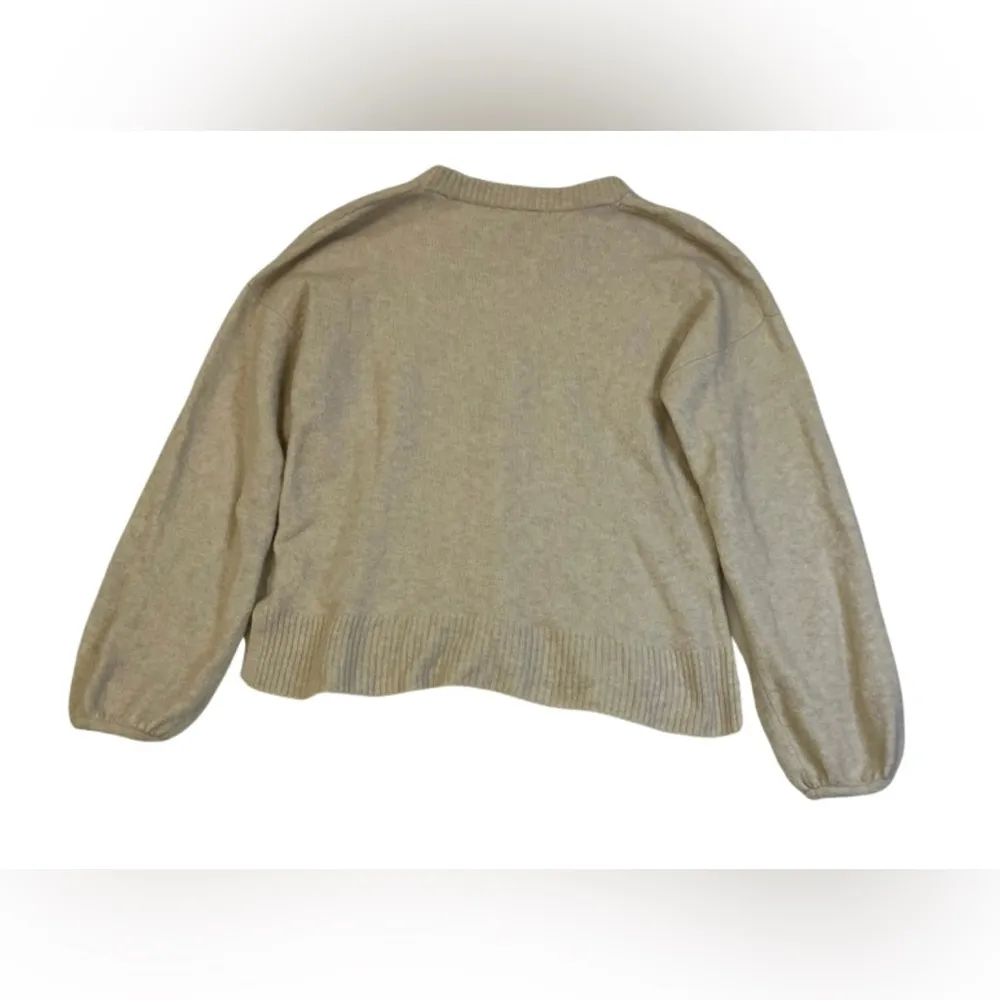 MADEWELL Payton Tan Balloon Pullover Sweater Size Large - Image 4
