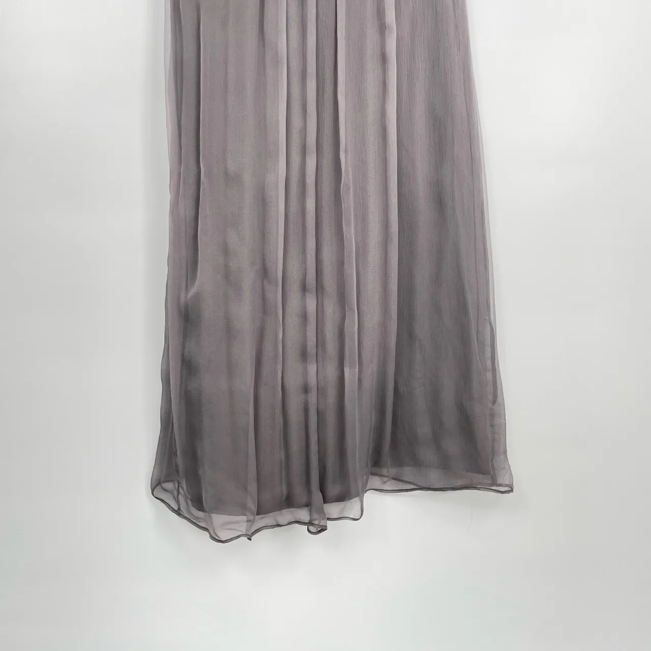 Amsale Women's Lavender Silk Pleated Empire Waist Elegant Maxi‎ Dress Size 2 Purple - Image 6