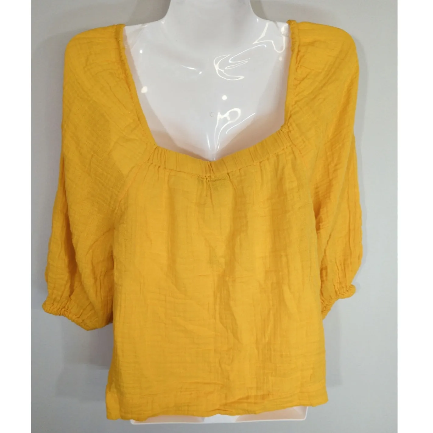 Sanctuary Dusk Square Neck Mango Sorbet Square Neck Top Large Cottagecore Pariie - Image 4