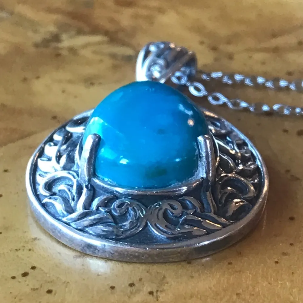 Peruvian Opalina Sterling Silver Pendant - Image 9