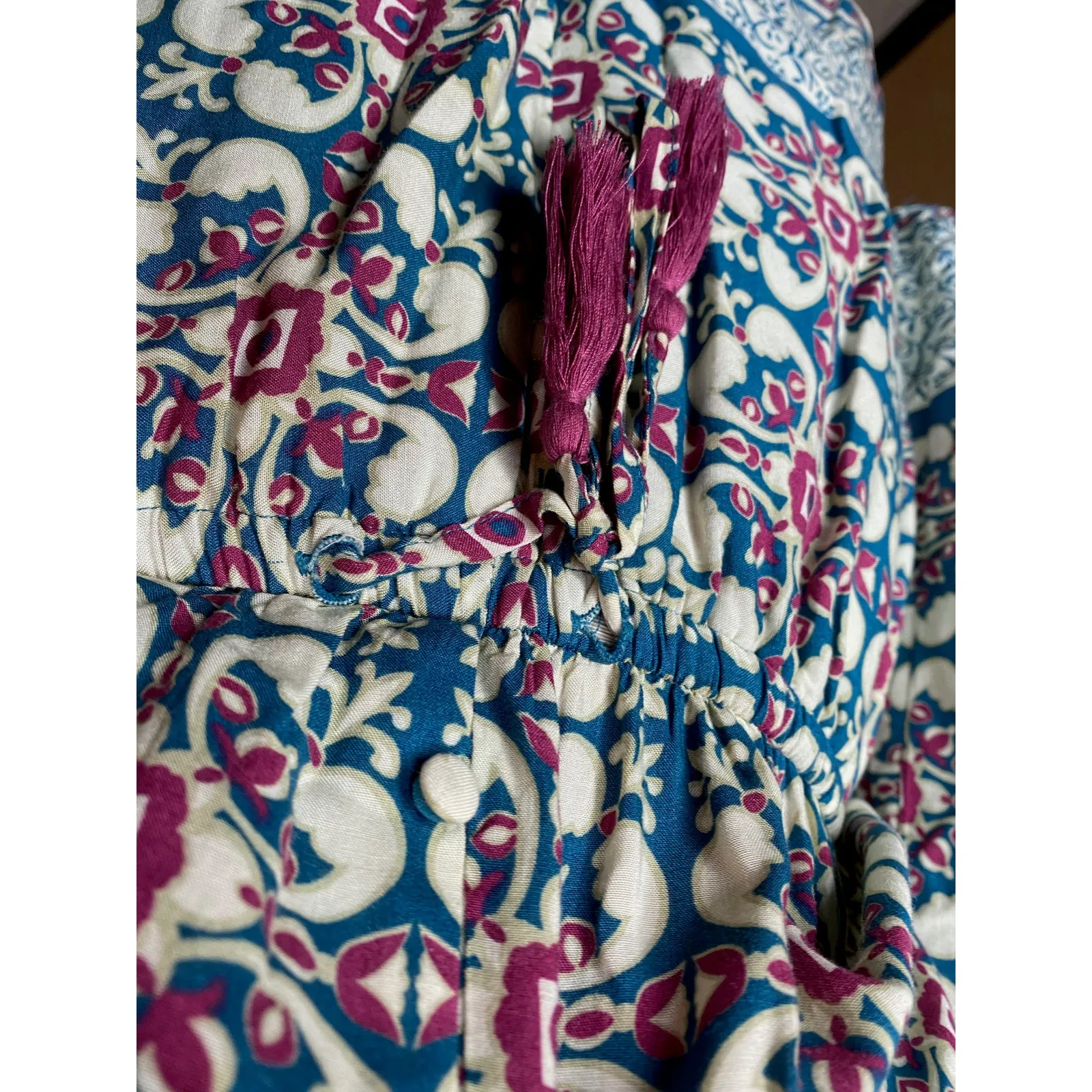 Umgee Romper floral teal mauve Purple - Image 9