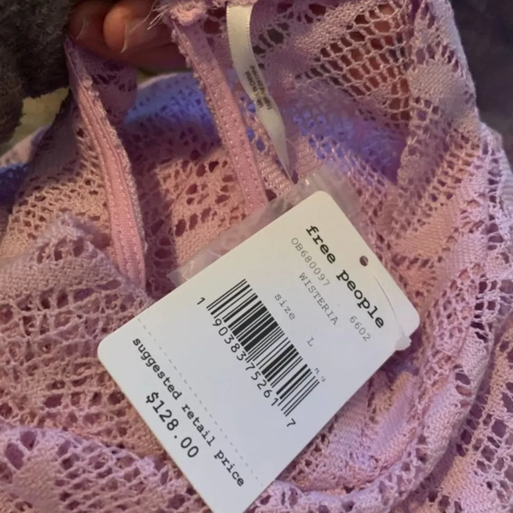 NWT Free people Rock Candy lace mock neck dress sz L - Image 4