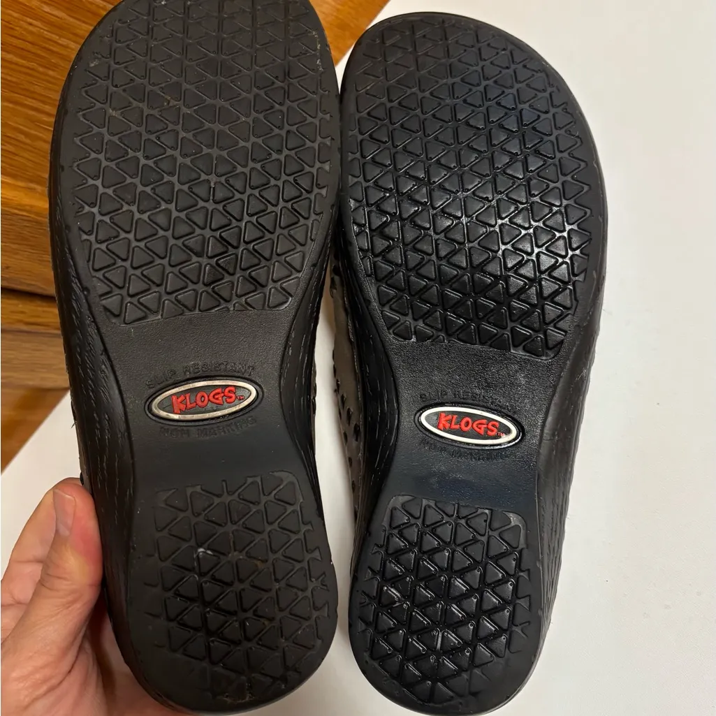 Klogs F7 Brown Leather slip on platform mules shoes clogs Size 8.5 - Image 4