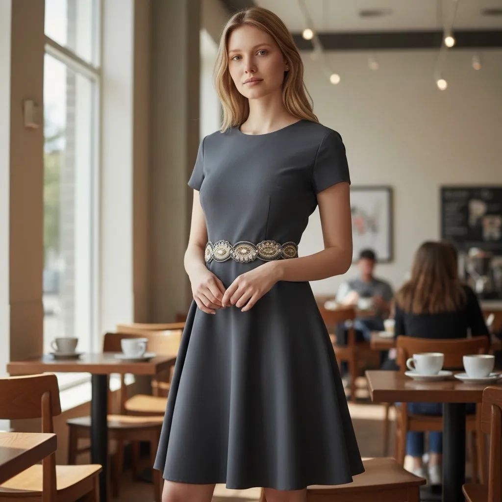 NEW Altar’d State Rhinestone Embellished Belt Headband size Small - Image 2