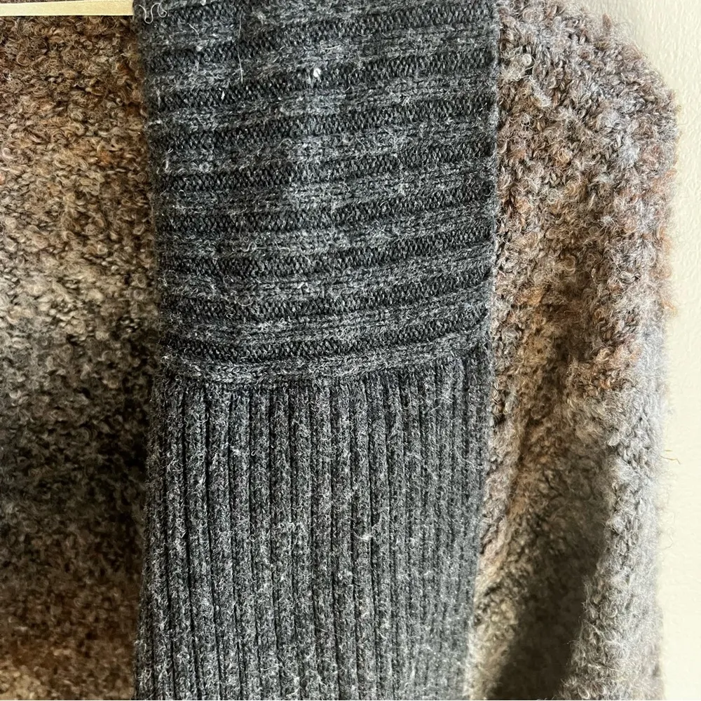 Chunky Open Long Sleeve Cardigan Sweater Gray Size S - Image 8