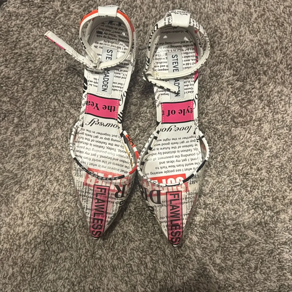 Steve Madden Newspaper Print Heels - Image 2