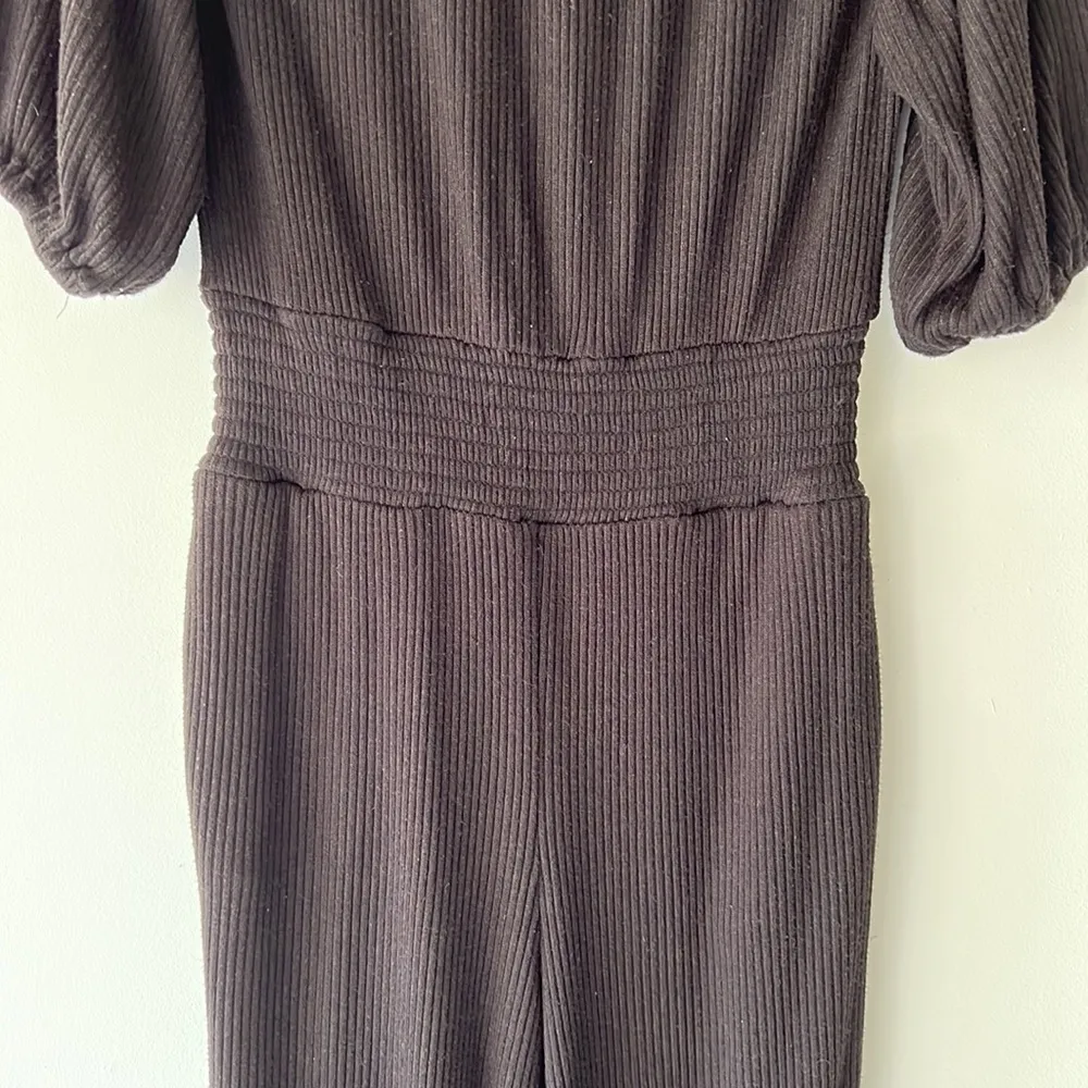 Majorelle Faye Ribbed Off Shoulder Jumpsuit in Black Size M - Image 6