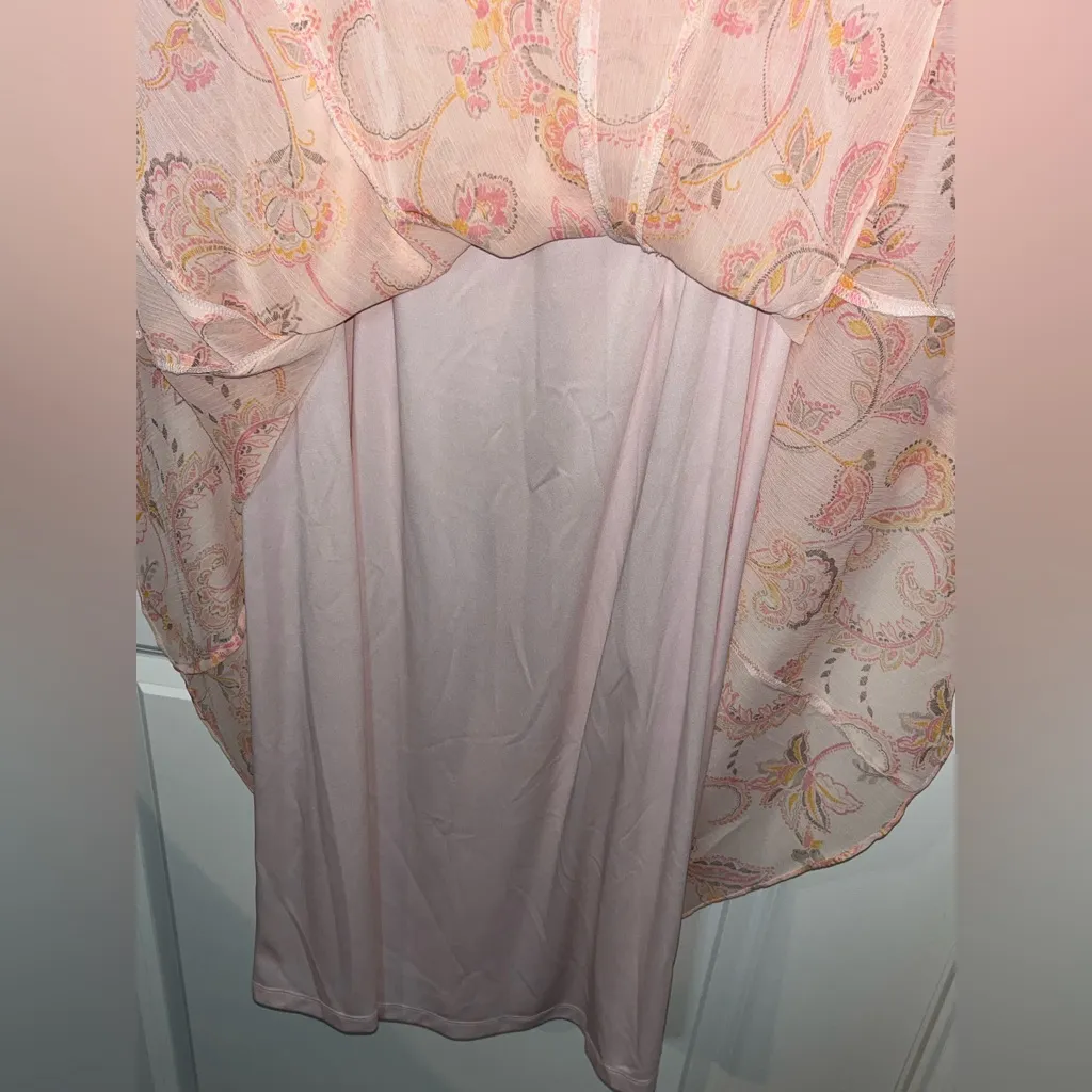 Tommy Hilfiger Paisley Chiffon Midi Dress 2 Garden Party Peasant Bishop Sleeves - Image 6