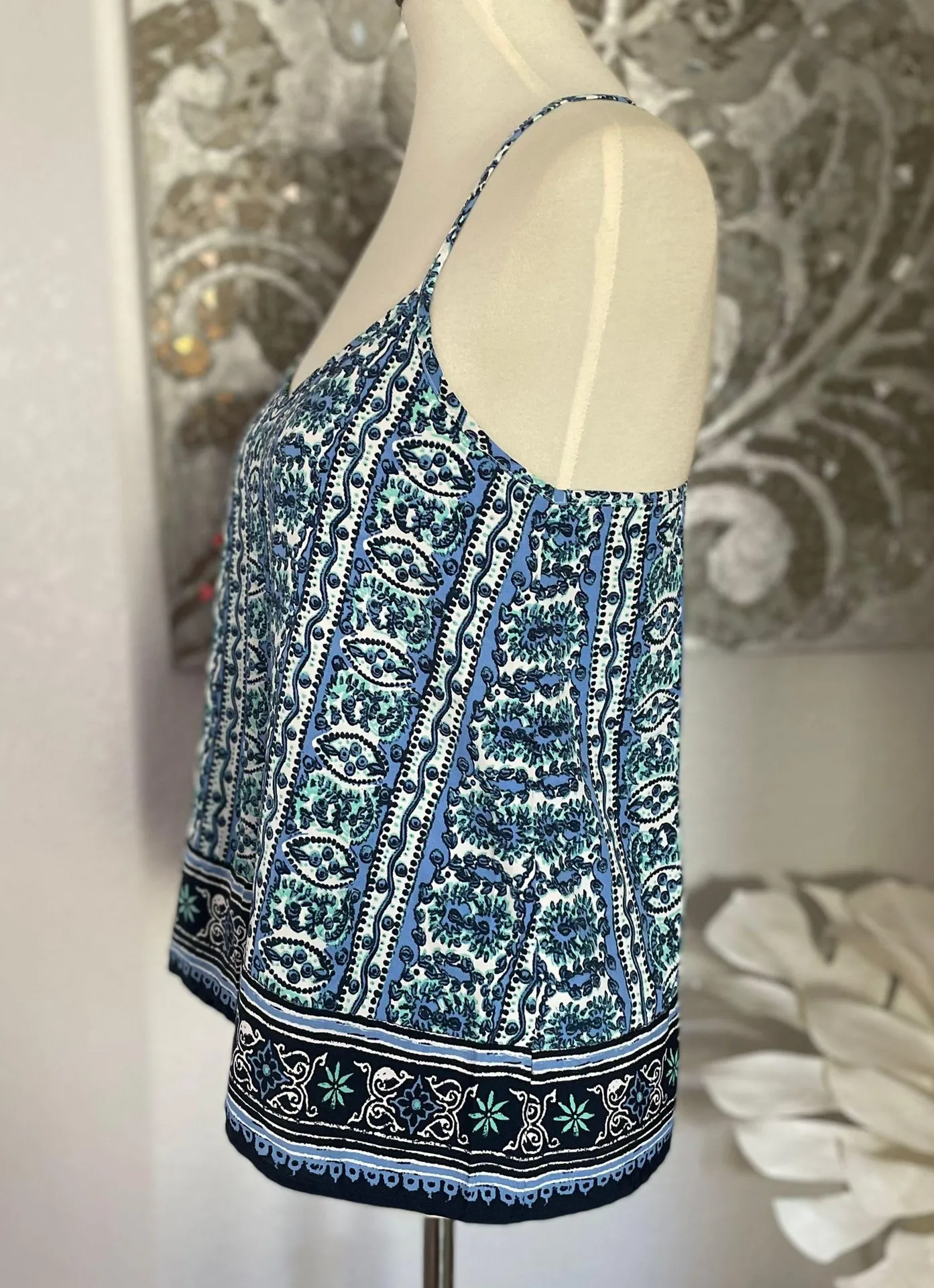 Blue Print Crop Top - Image 3