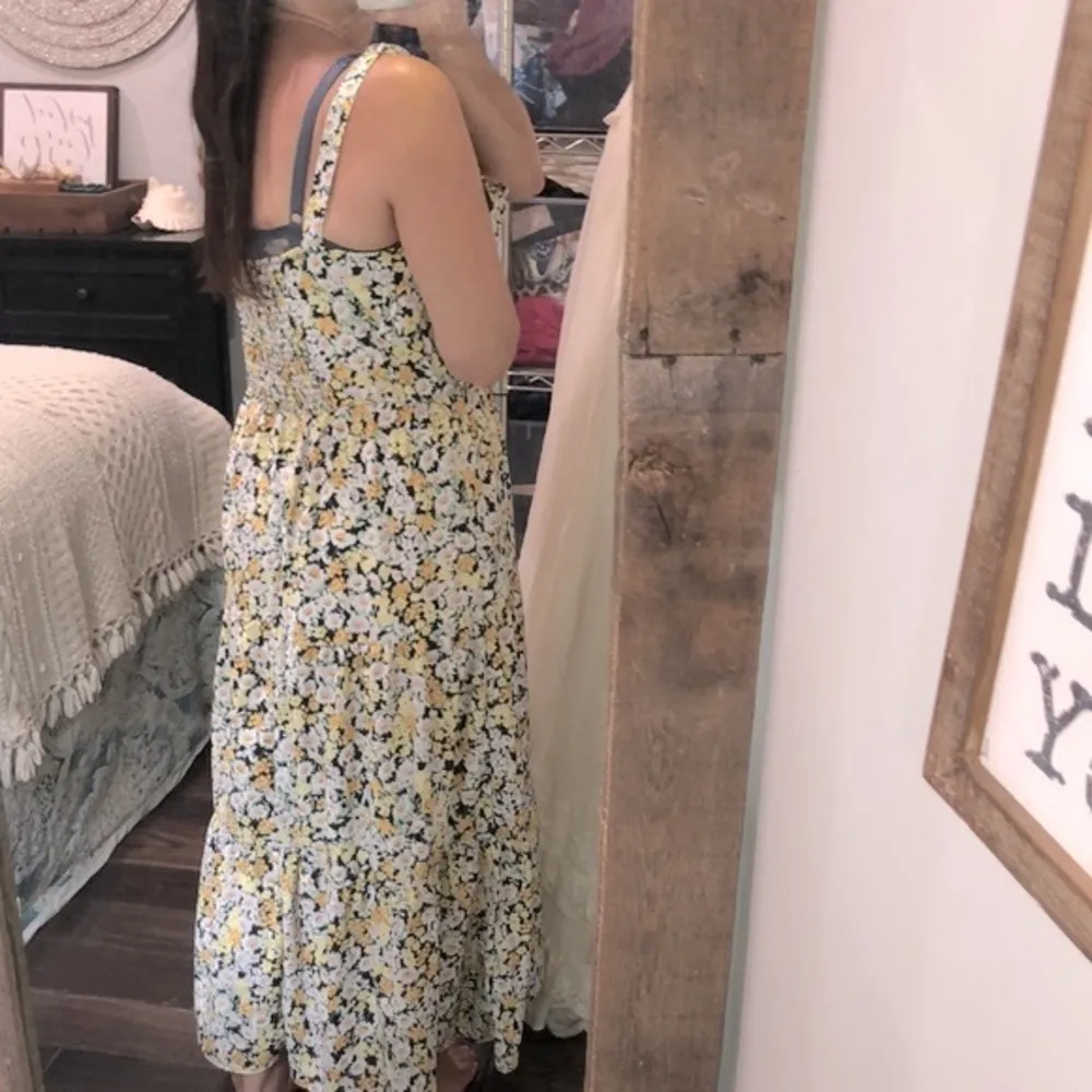 SOCIAL STANDARD BY SANCTUARY size XXlarge yellow floral ditsy maxi dress - Image 3