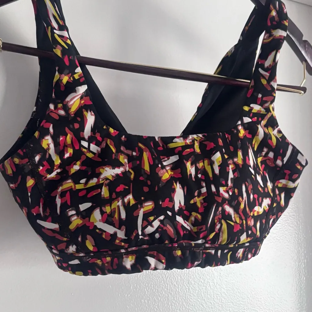 Offline By Aerie Goals Black Mutlicolor Sports Bra Small - Image 3