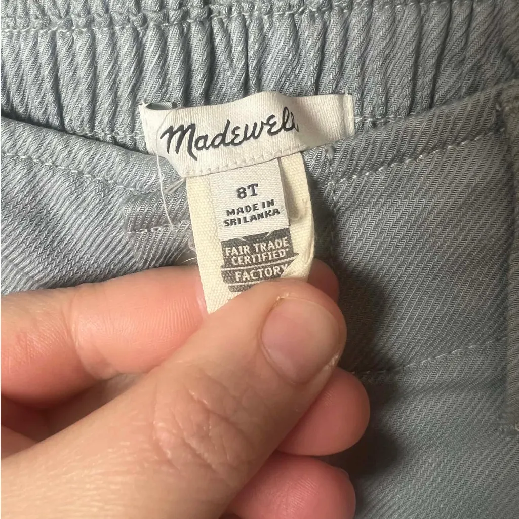 Madewell Women's Size 8T pleated wide leg Light Gray Chinos trousers - Image 2