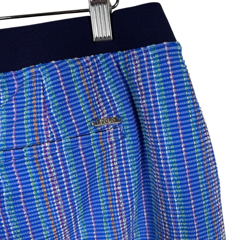 NWOT Ralph Lauren Golf Women's Multicolored Seersucker Skort Size L - Image 8