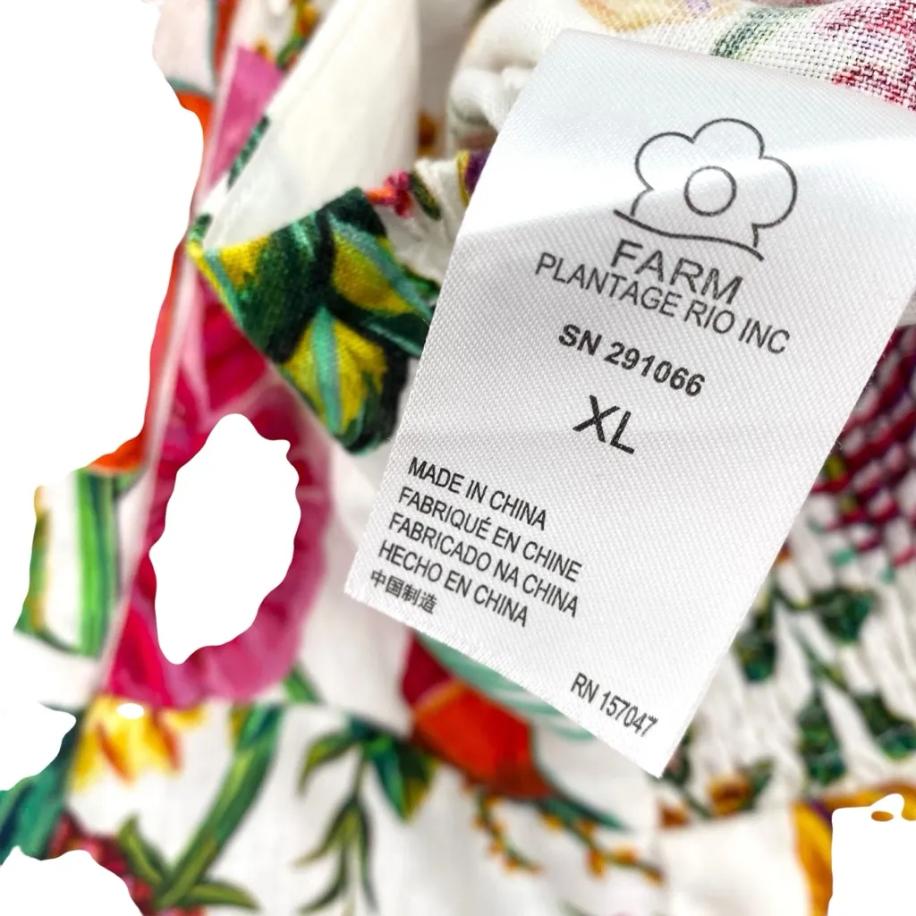 Farm Rio Toucans Garden Linen Halter Jumpsuit Size XL - Image 14