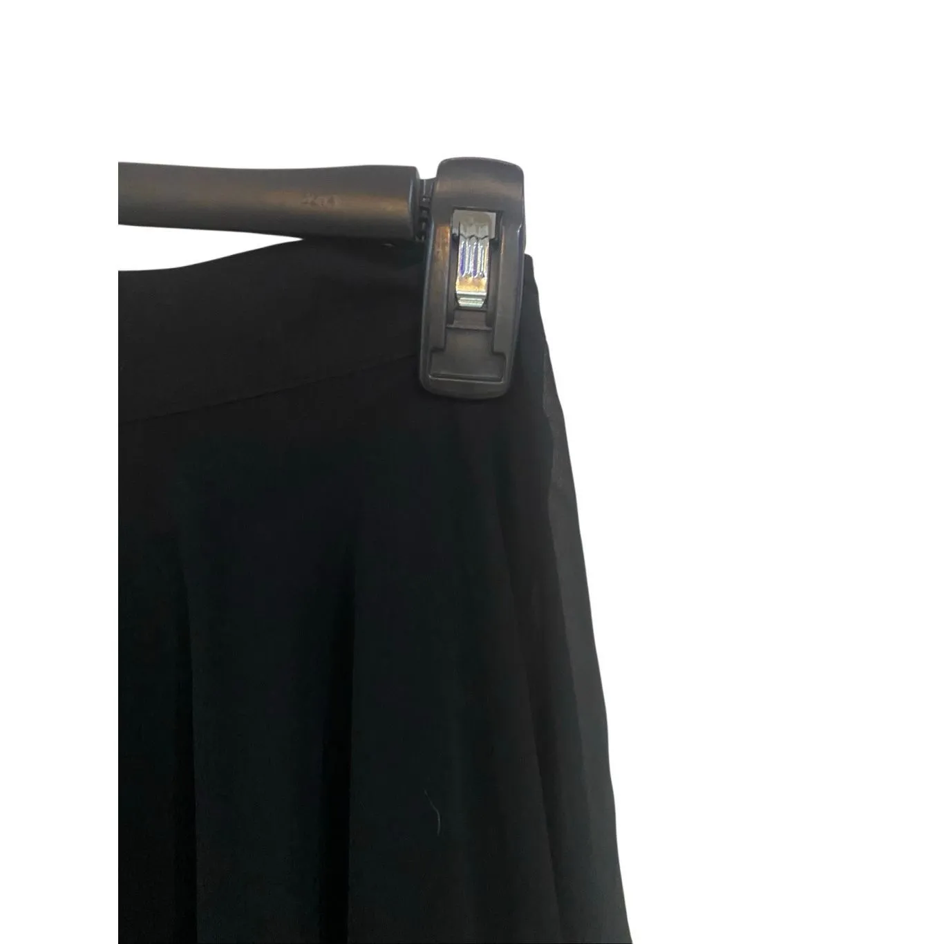 NWT Chicwish medium long layer black flowy maxi skirt zipper back - Image 3