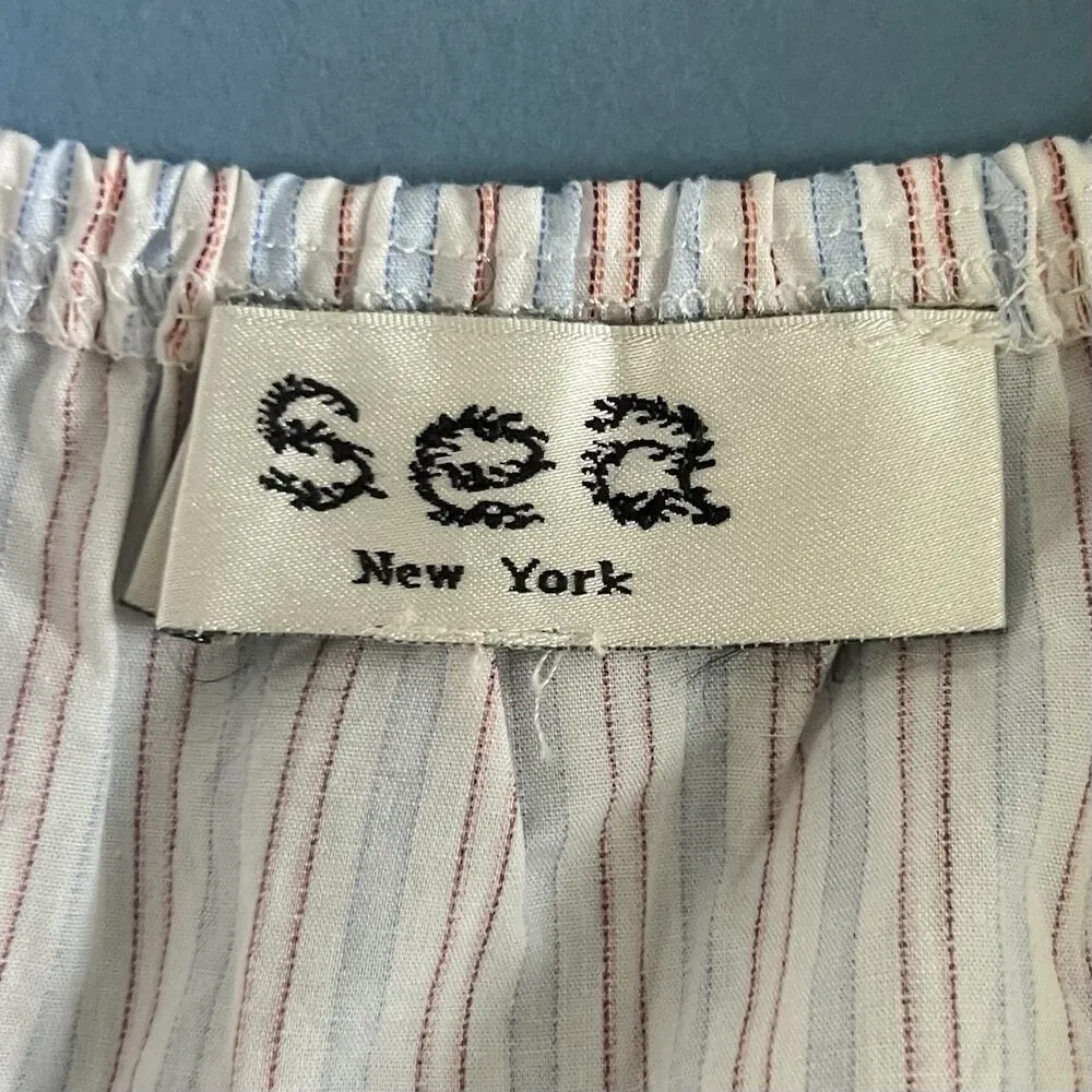 Sea New York Bonnie Bowtie Appliqué Multi Cotton Tank Top Blue - Image 7