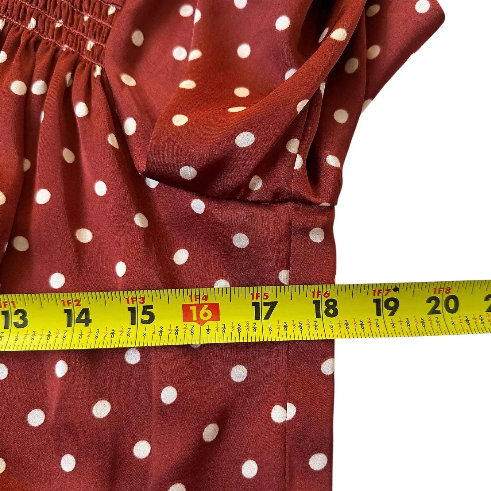 Willow & Clay Rust Satin Wrap Around Top Women's Blouse Size Small NWT | 55-43-3 - Image 5