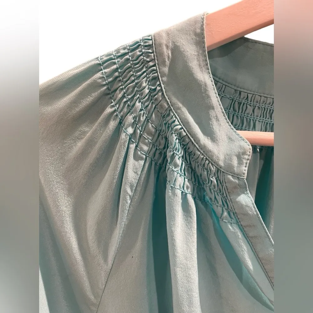 Lilly Pulitzer 100% Silk Elsa Poolside Blue Shirt - Image 6