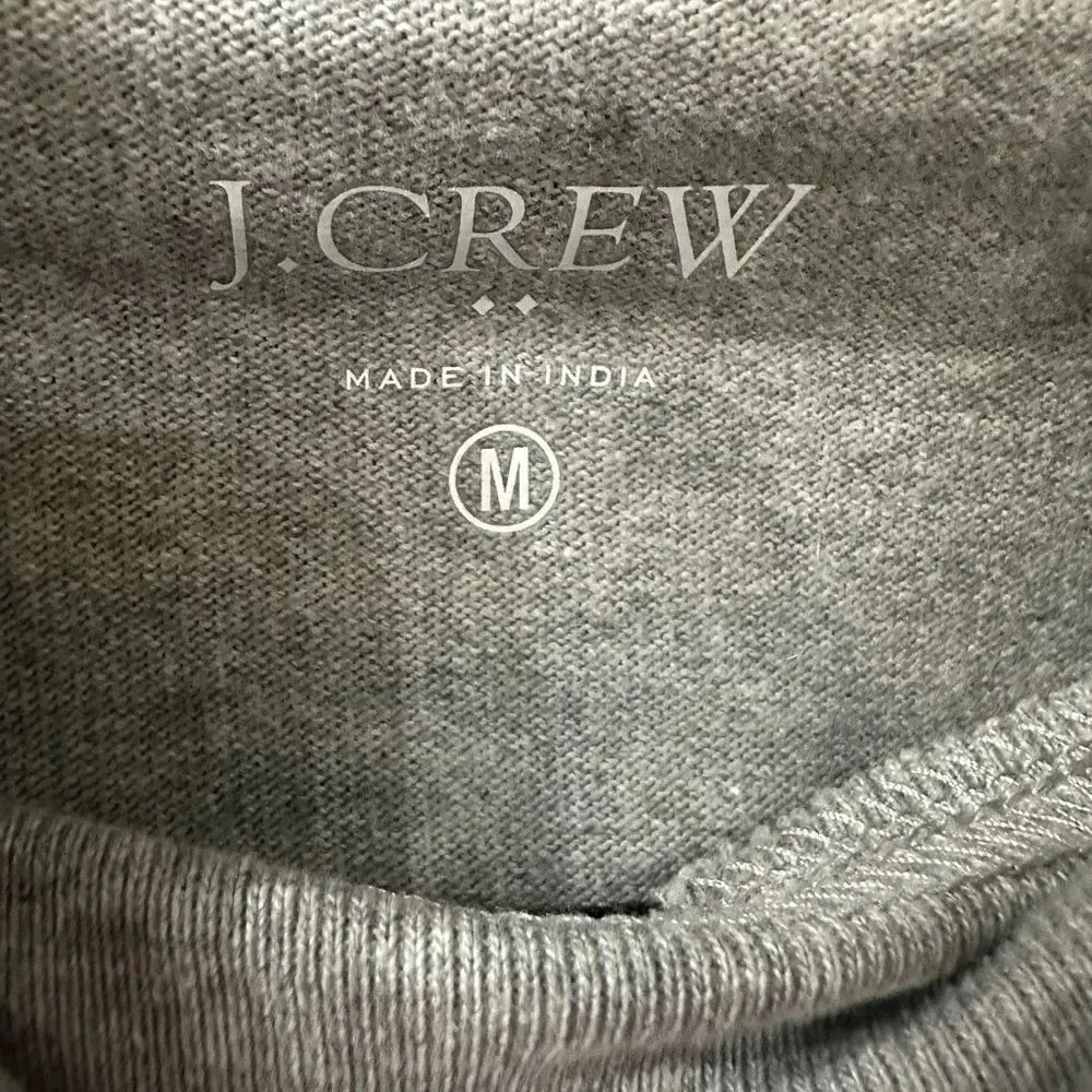 JCrew Turtle Neck Women’s Medium Gray Cotton - Image 4