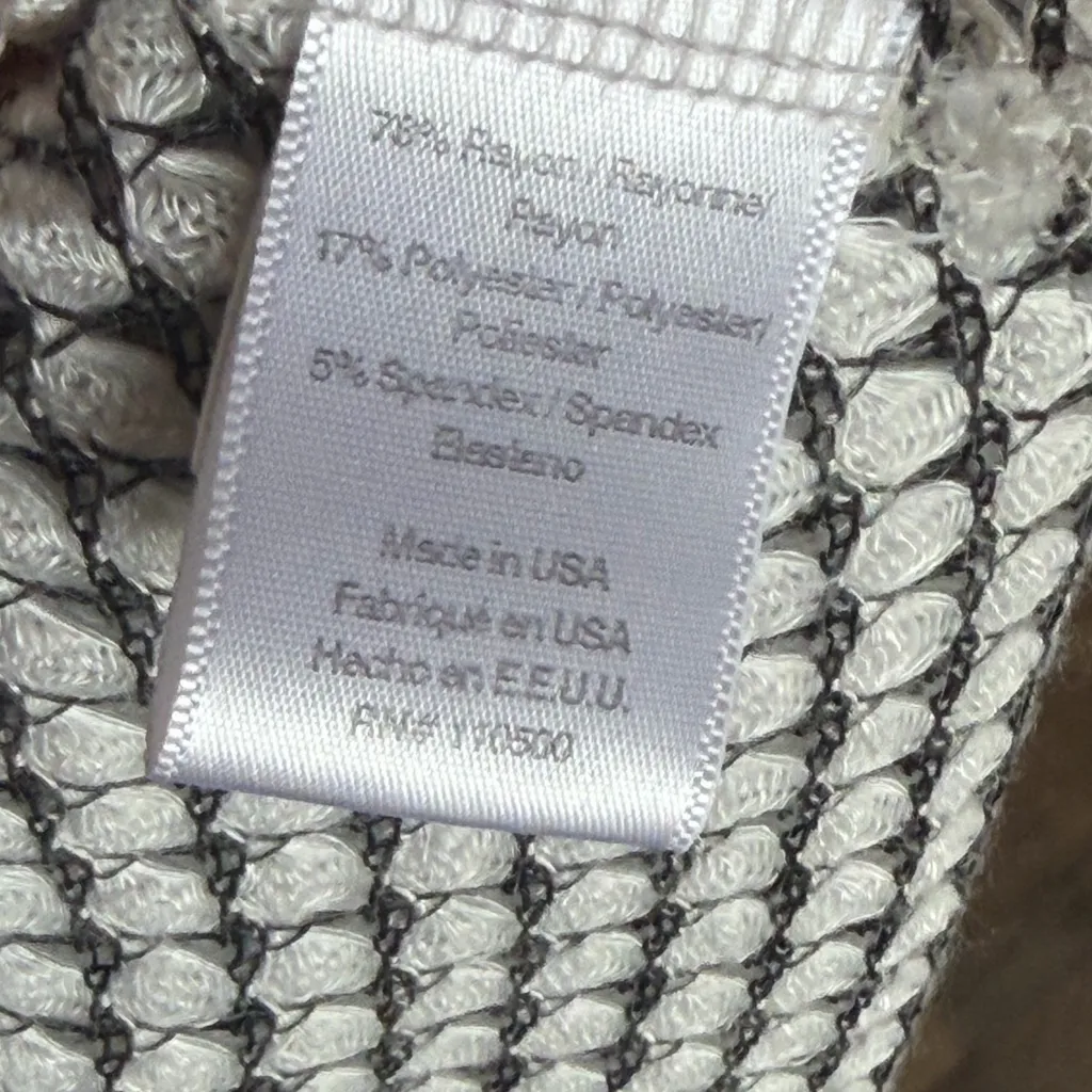 Laila Jayde Black and White Checkered Cowl Neck Top Size XL I Good Condition - Image 8