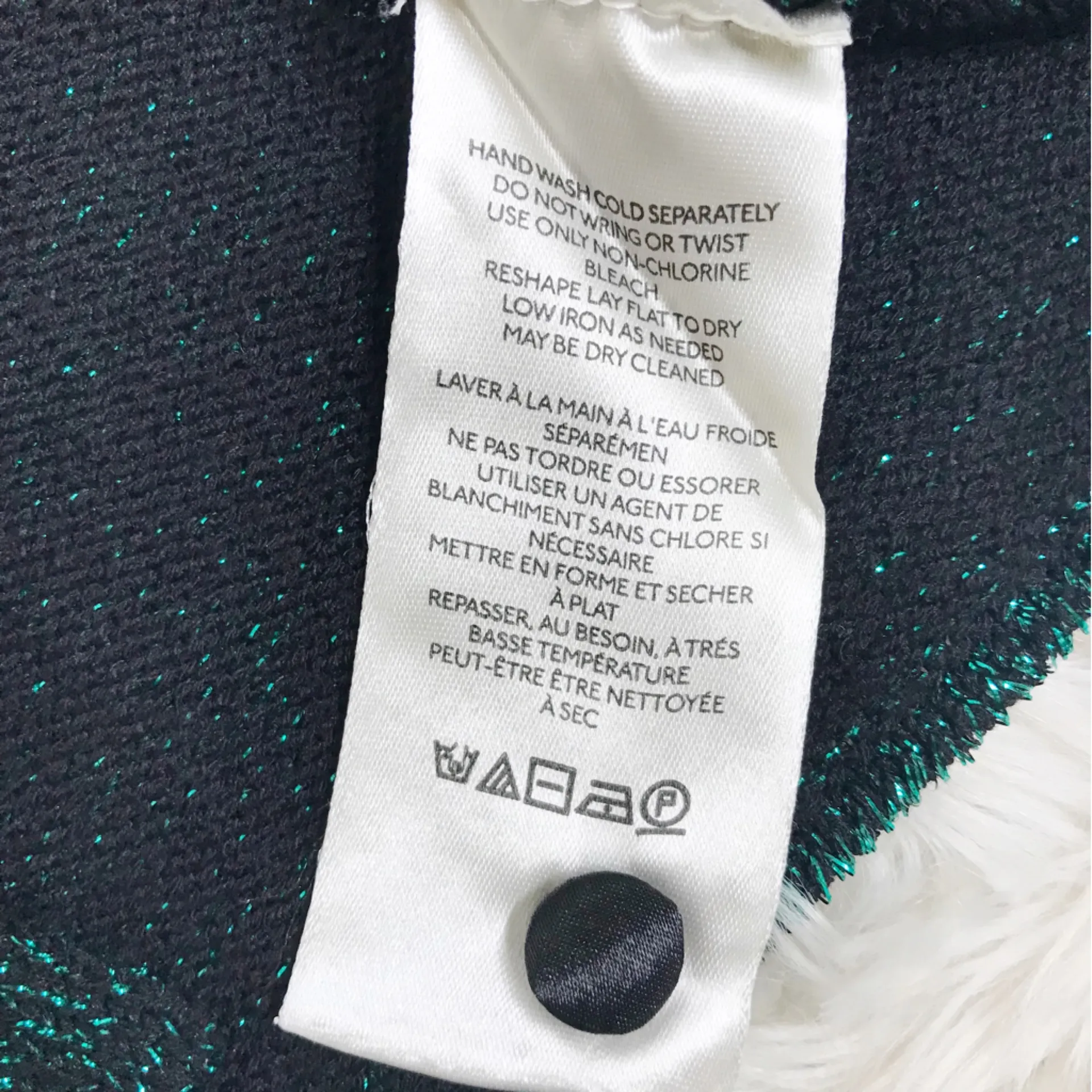 FREE PEOPLE Emmaline Metallic Green Cardigan Long Sleeve‎ Goth Dark Romantic XS - Image 12