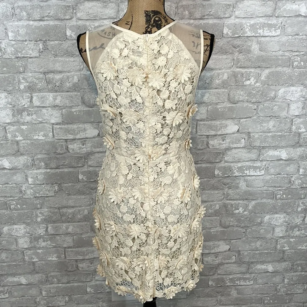 Thistlepearl Crochet Lace Floral Ivory Dress - Image 5