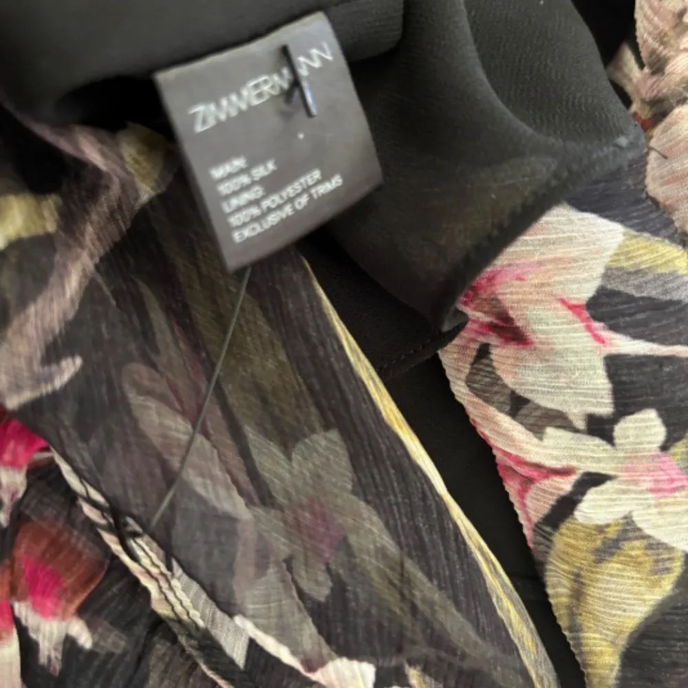 NWT Zimmermann lily print silk dress SIZE1 - Image 8