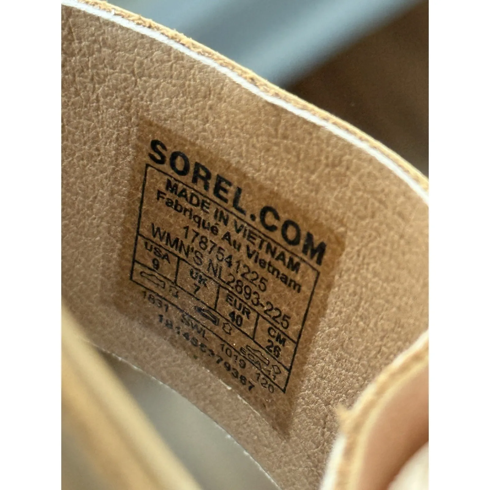 SOREL Ella II Sandal Womens Size 9 Brown Leather Elastic Strappy Flat Shoe Comfy - Image 6