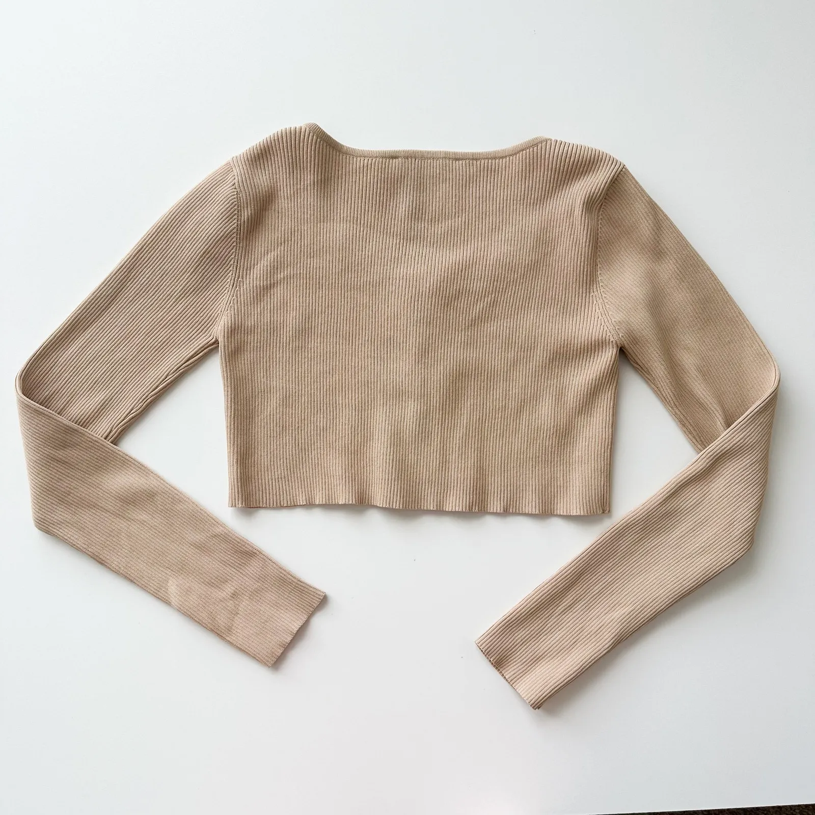 Endless Rose  Ribbed Cropped Button Cardigan - Image 2