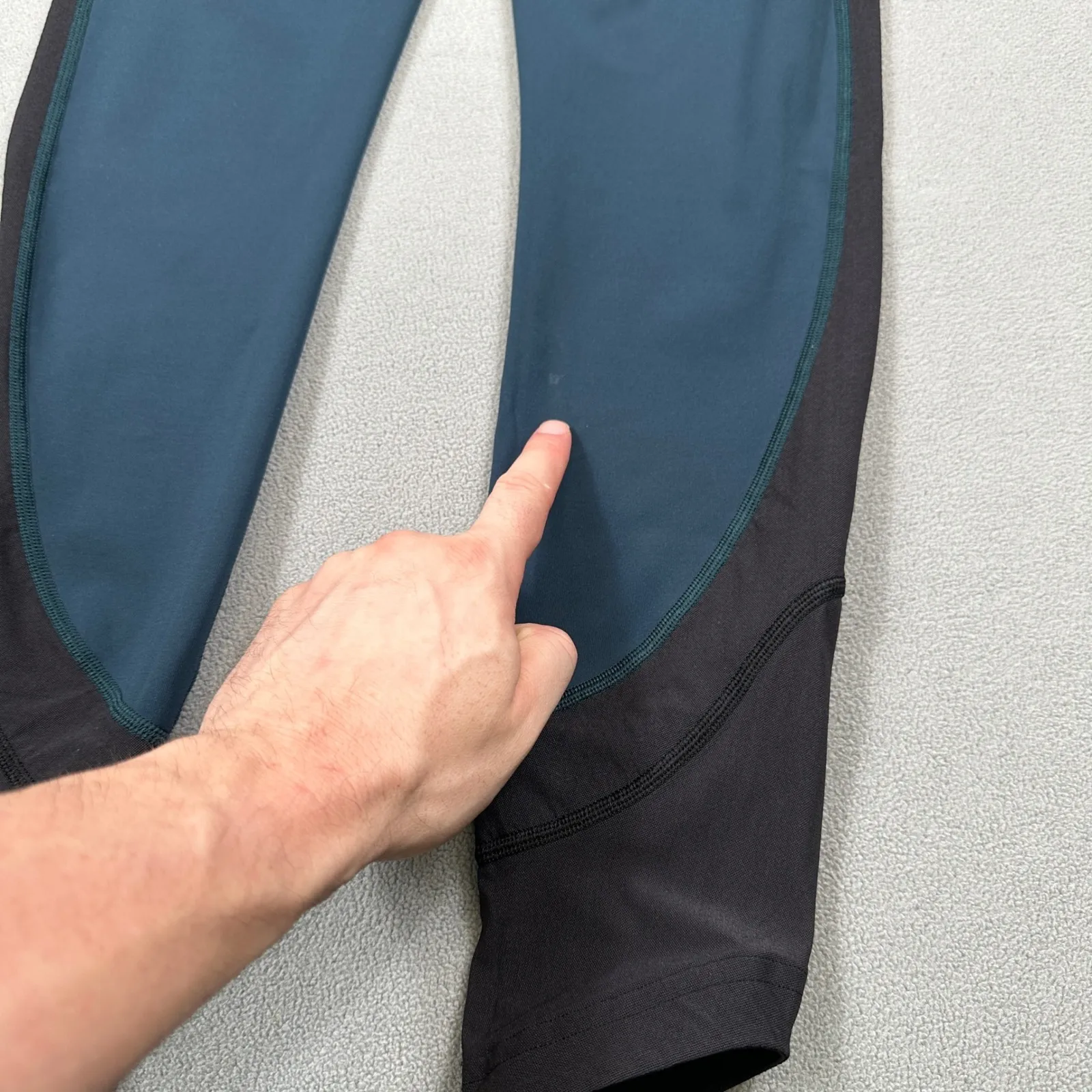 Lululemon Leggings 6 Womens Teal Blue & Black High Rise Athletic Yoga Gym Pocket - Image 6