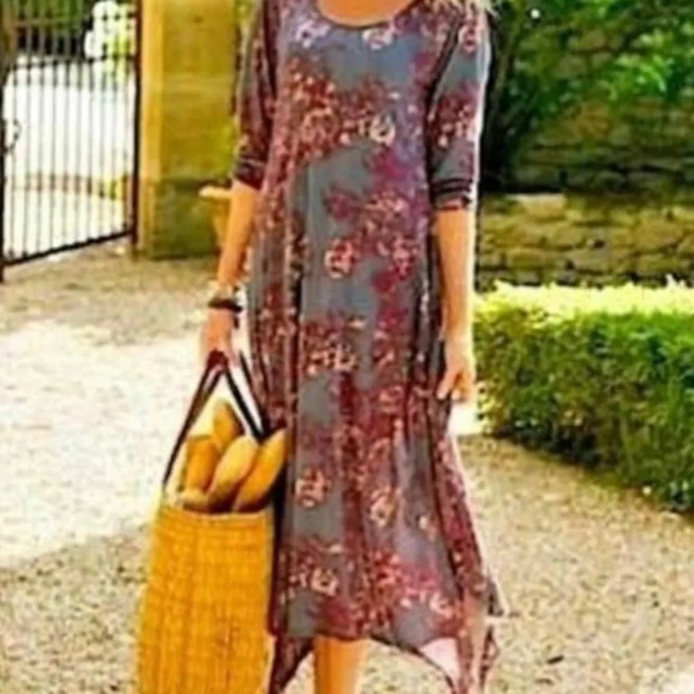 Soft Surroundings M floral flowy maxi dress - Image 4