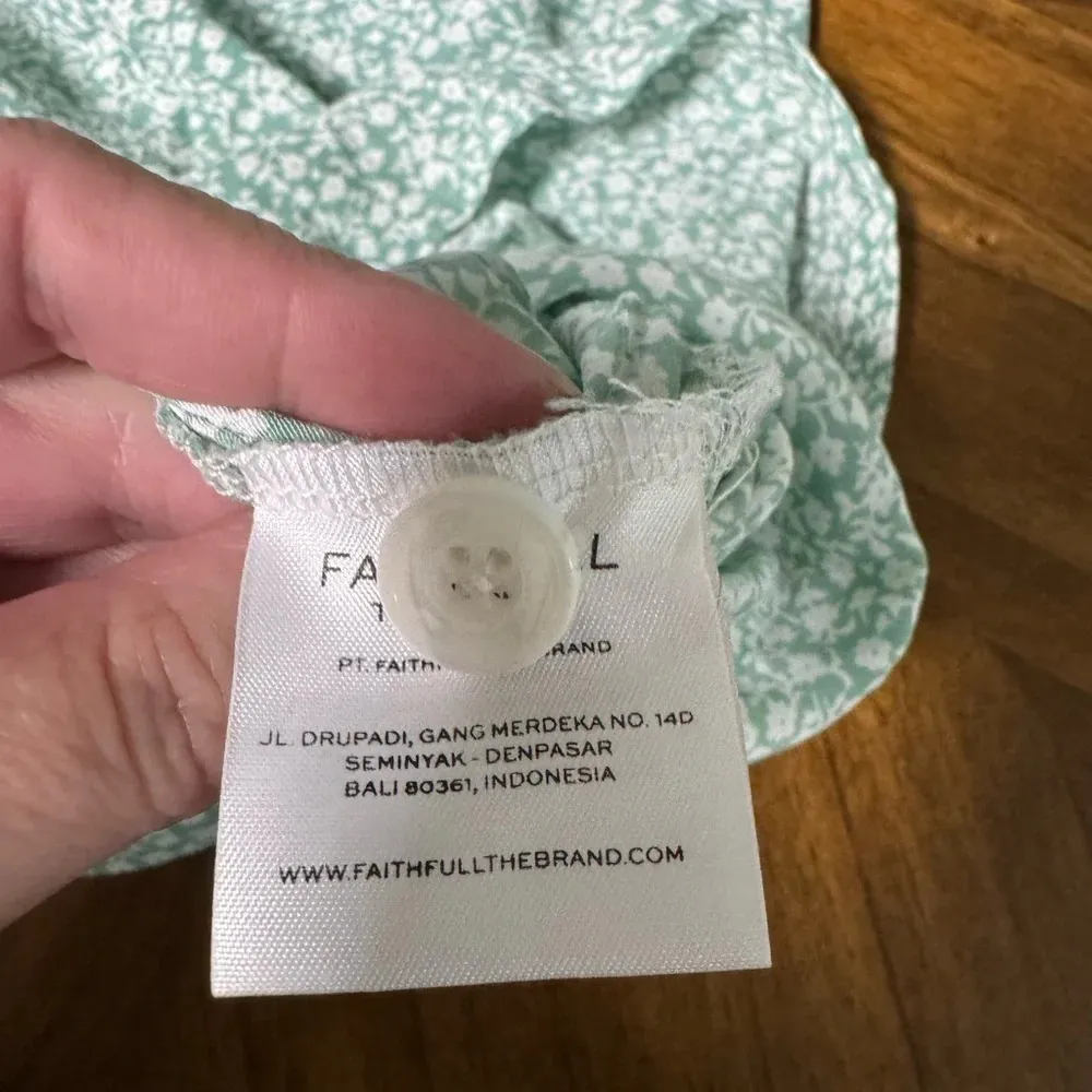 Faithfull the Brand River Seafoam Floral Print Culotte Jumpsuit Cottage Sz XS 2 - Image 11